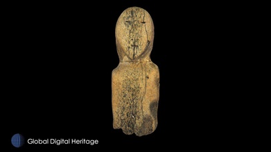 hh02 ivory figurine hot springs village ak - download free 3d model global digital heritage globaldigitalheritage 855d391 carving human figure port moller alaska cat hh02-37 likely 57 house 1 floor okada excavations dated 300-800 ce site massive shore peninsula side southern bering sea excavated several different teams over last 100 years main occupations 2000 bce-1000 bce 800 artifacts presented result research conducted under grants nsf 0137756 1204020 1139266 1321411 h maschner principal investigator original digitizing work done ivl id st univ subsequent processing completed 3d print model - Mito3D