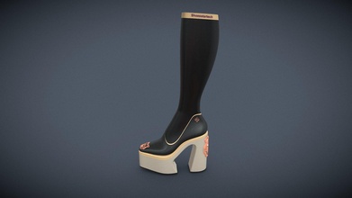 high boot - lilysa 3d model shoesstartech shoes878317 8841fd4 3d print model - Mito3D