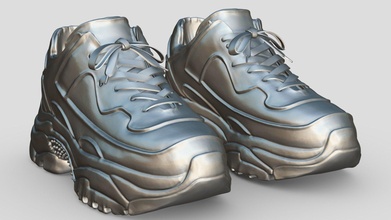 high poly fashion clunky sneaker yeezy guicci - buy royalty free 3d model vincent vincentpage people urban secondlife shoes imvu sl nike trainer print footwear printable adidas sims jordan streetwear shoescan nft 3d print model - Mito3D