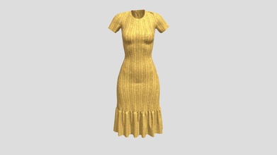 high poly hd fitted knit dress - buy royalty free 3d model sarahza ee4bc72 3d print model - Mito3D