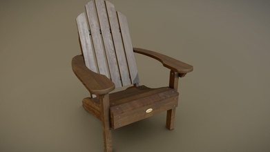 highwood adirondack wooden chair - buy royalty free 3d model thenerdforum ridwanmanda couch sitting furniture outdoor sit nature highresolution homedecor furnituredesign 4ktextures outdoor-furniture wooden-chair gameasset wood gameready 3d print model - Mito3D