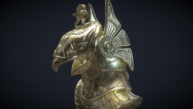 horus helmet - 3d printing buy royalty free model omassyx armor armour stargate armored egypt sculpting helm god egyptian sg1 gods egyptology stargatesg1 3d print model - Mito3D