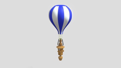 hot air balloon - buy royalty free 3d model pupilla 09a573a 3d print model - Mito3D
