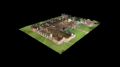 houghton house - 3d point cloud h c model siad 42ed5b0 bedford uk preview horizontal section coloured ref 000 3d print model - Mito3D