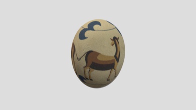 huevo avestruz - 3d model estrodriguez 47ed366 decorado origen jordania 3d print model - Mito3D