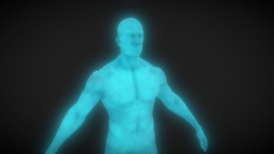 humano holograma masculino 3d modelo Comprar realeza livre 3ddisco f62ec13 3d print model - Mito3D