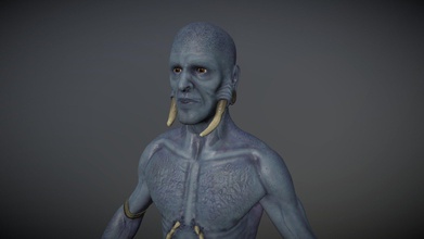 humanoid - 3d model gomunen 766f219 work programs zbrush marvelous blender substance painter low-poly textures base color displacement mixed ao normal roughness 4k resolution file format blend obj zpr 3d print model - Mito3D