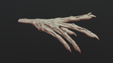 humanoïde monstre main 6 acheter royalties libre 3d modèle rumpelstiltskin sculpter base anatomie engrener impression basemesh bras vampire réaliste imprimable 3d print model - Mito3D