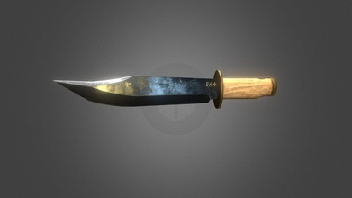 hunt knife - buy royalty free 3d model aws fellipeandrade201 0917c2f 3d print model - Mito3D