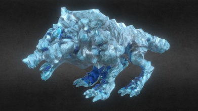 ice wolf - acquistare royalty-free modello 3d marcinkwiatkowski 6cbd2ee 3d print model - Mito3D