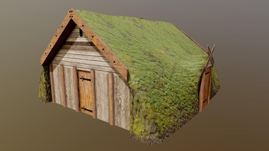 icelandic viking house - buy royalty free 3d model joan lp joanlahots afced00 textures 2048x2048 total polys 796 verts 1107 rar file size 17mb contains fbx 2 folders unity5 unreal4 3d print model - Mito3D
