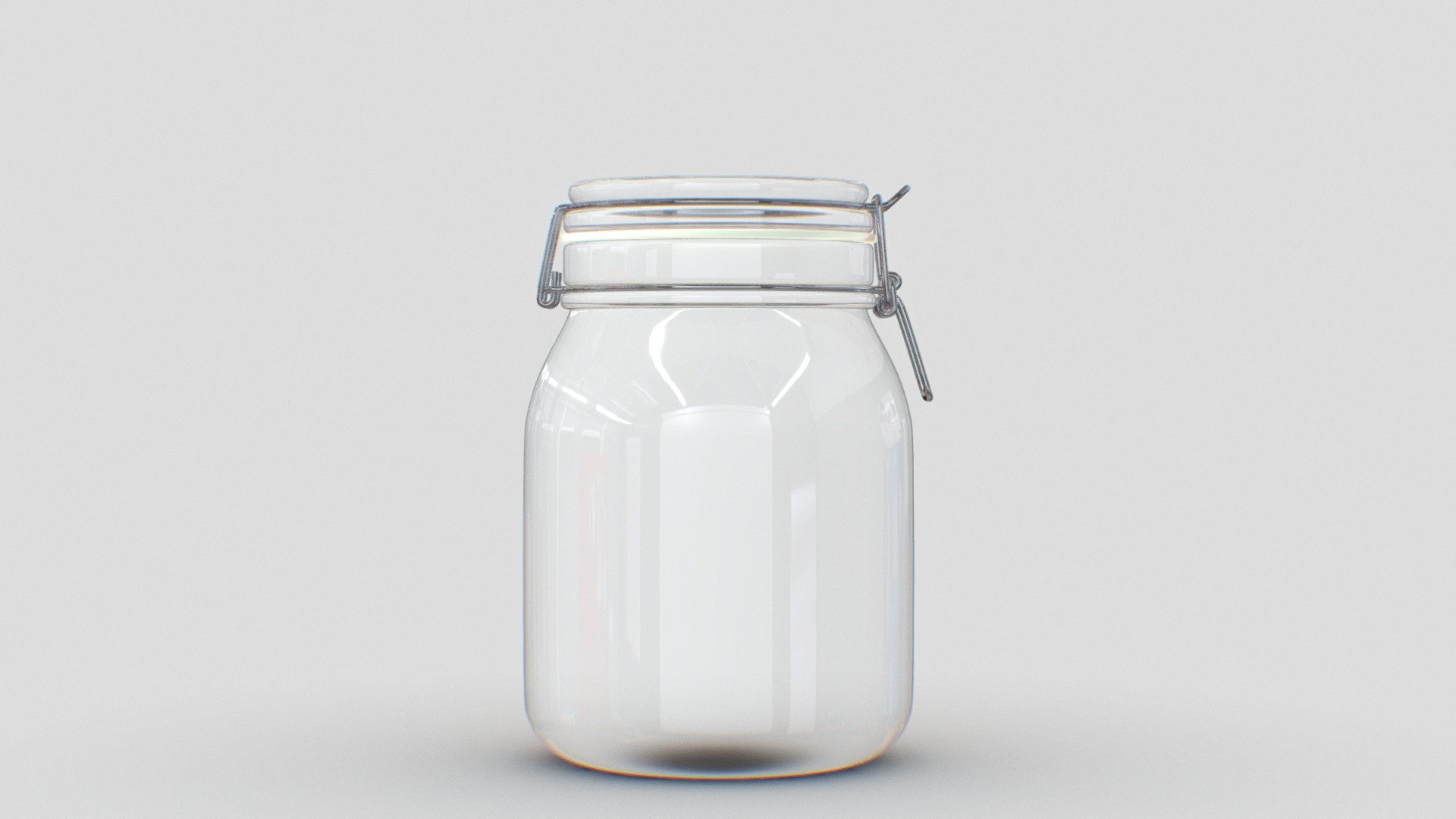 ikea korken jar 34 oz - buy royalty free 3d model robertrestupambudi object food product pot white set up transparent pieces kitchen closeup isolated close glass design decoration cup container 3D print model - Mito3D