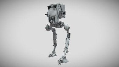 imperial at-st walker - star wars 3d model quiznos323 d867c10 all terrain scout transport also known derisively chicken lightweight bipedal used ground forces galactic empire later first order updated variant within their military 3d print model - Mito3D