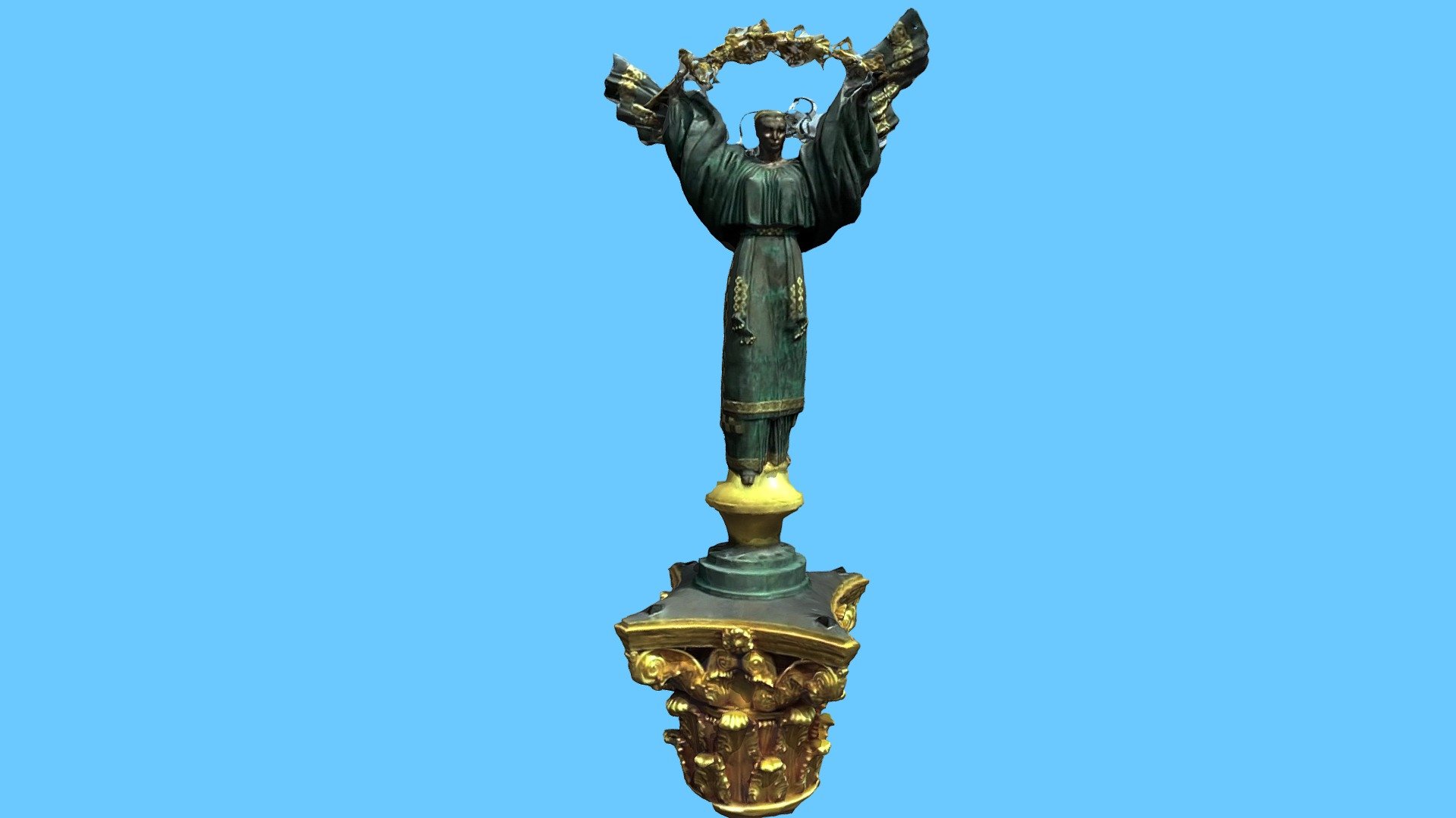 indépendance monument kyiv Ukraine acheter royalties libre 3d modèle libanciel colonne maquette impression victoire maidan modélisation photogrammétrie nezalezhnosti 3D print model - Mito3D