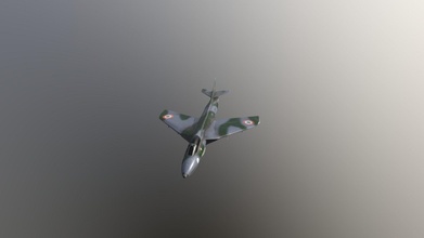 indian air force hawker hunter - 3d model sauravchordia 54c0b2d 3d print model - Mito3D