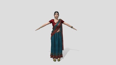 indiano saree personalizadas fêmea modelo 3d dopaminecat 20ade0c 3d print model - Mito3D