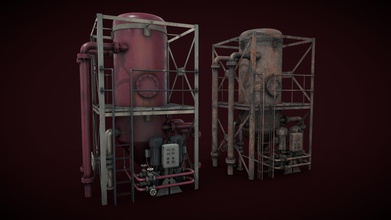 industrial gas separator - buy royalty free 3d model maxpsr 0022511 midpoly visualizations 4k pbr textures materials regular painted rusted 3ds max 2018 vray 36 corona render 3 blender 282 cycles files included 3d print model - Mito3D