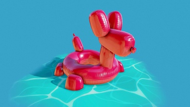 şişme köpek balon yazdırılabilir satın almak telif Bedava 3d model Msanjurj 52ddcaa tek boynuzlu at Şirin oyuncak buz eğlence yüzer Fitness Parti havuz yaz Boynuz 3d print model - Mito3D