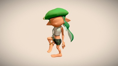 inklings - squid girl stylized character 3d model fann fangfannff fc3fbcd 3d print model - Mito3D
