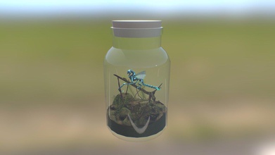 insect dragon jar - 3d model becca3d 4616e78 3d print model - Mito3D