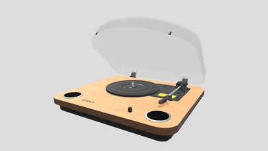 ion max lp vinyl record player - buy royalty free 3d model darrenhogan bfa95a4 high poly modern sepearte components rotate hinge different parts suit eg lid tone arm pbr textures normal maps fbx provided zip file modelled accurately existing product ready use game animation scene 3d print model - Mito3D