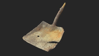 ironworker's shovel - 3d model nl heritage nl heritage 6d1d234 iron shovel-head remains its wooden handle found during excavation summerlee iron works coatbridge 1980s ironworks opened 1836 one first generation purpose-built &lsquo hot blast&rsquo ironworks using new process invented james beaumont neilson works closed 1933 demolished 1938 excavated remains now scheduled monument preserved within grounds summerlee museum scottish industrial life created realitycapture capturing reality 669 images 01h 20m 07s - ironworker's shovel - 3d model nl heritage nl heritage 6d1d234