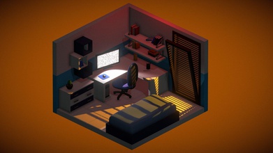 isometric bedroom - download free 3d model gianmarco gianmart e5216b4 3d print model - Mito3D