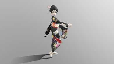 japan girl kimono - download free 3d model pokedigilucas 0dc56fb 3d print model - Mito3D