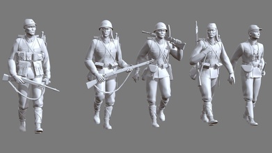 Japonya askerler ww2 satın almak telif Bedava 3d model explorertit36 gmailcom ortaya çıktı komutan asker Katana Ordu İkinci Dünya Savaşı 99 100 tip subay Yazdır Arisaka 3d print model - Mito3D