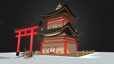 japanese pagoda temple additional assets - download free 3d model anthonywinchcombe c41191a 3d print model - Mito3D