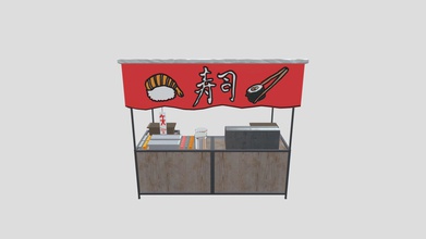 japanese sushi stand - download free 3d model matthewnixon a3435e3 made my project 3d print model - Mito3D