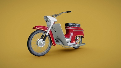 jawa type 20 - gameready motorcycle 3d model domen96 8b25328 representing acutal real life luxurious polish manufactured 80s 3d print model - Mito3D
