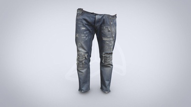 jeans - modello 3d shu digitale 2630ad0 acquisita fotogrammetria 3d print model - Mito3D