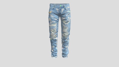 jeans meno neon verde - buy royalty-free modello 3d virtualrags 3dclothes f66bcd2 3d print model - Mito3D