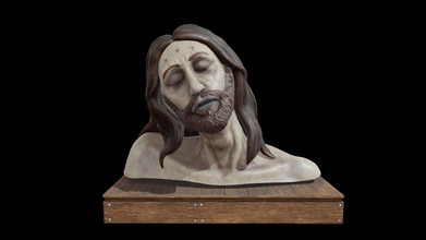 jesus statue headshot - 3d model stefano vietina stefanovietina 130629c 3d print model - Mito3D