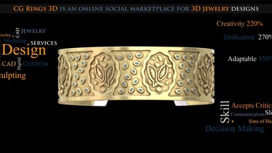 jewelrywomen's pisces zodiac bracelet - 3d cad model cg rings jewelry cgrings3d 74609a1 3d print model - Mito3D