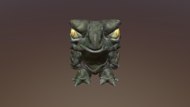 jungle beast - download free 3d model chimpeanu bad02e7 creature made zbrush 3d print model - Mito3D