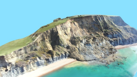 Jurassic sahil uçurum Dorset İngiltere satın almak telif Bedava 3d model libantiel çöküş kaya düşmeleri şeffaf fotogrametri 3d print model - Mito3D