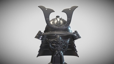 kabuto ii - buy royalty free 3d model omassyx armour warrior samurai feudal feudaljapan samurai-armor japanese 3d print model - Mito3D