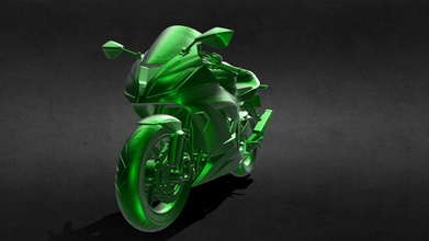 kawasaki ninja zx 6r 636 impresión comprar realeza gratis 3d modelo sim3d simulado stl Japón impresora moto velocidad motocicleta bicicletas imprimible rápido motogp 3d print model - Mito3D