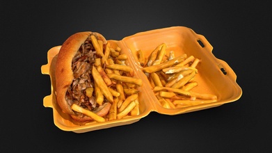 kebab sandwich french fries - buy royalty free 3d model sdrn 329f3b7 3d print model - Mito3D