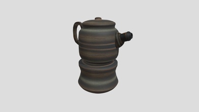 jarra cerámica mit untersetzer um 1930 3d modelo 100wasser a9d0349 3d print model - Mito3D