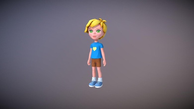 kid yellow - buy royalty free 3d model tizeta 824fcec remake downloadable updated normal opengl specular roughness maps blend file gltf included 3d print model - Mito3D