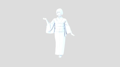 kimono 002 anim - modelo 3d saru j 00f992b 3d print model - Mito3D