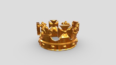 king's crown - buy royalty free 3d model assetfactory fa31296 3d print model - Mito3D