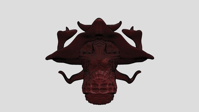 rey calavera en relieve - descargar gratis 3d modelo de nanda kumar nandakumar000 937e96a zbrush esculpido corrimiento al rojo los materiales criatura la cabeza el 3d print model - Mito3D