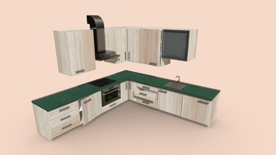 cucina mobilia impostato gioco risorse acquistare royalty gratuito 3d modello my3d ieva lickiene 82d0de3 3d print model - Mito3D