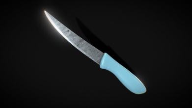 kitchen knife blue - buy royalty free 3d model sr surajrai18sr 8b592e5 3d print model - Mito3D