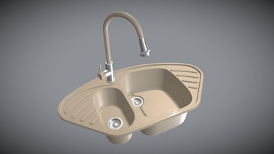 kitchen sink largo 9250 caramel platinum - download free 3d model yuridiz c361680 3d print model - Mito3D