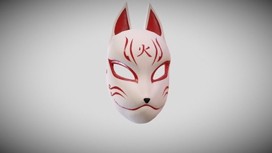 kitsune mask - buy royalty free 3d model alexandrer 7b6cdae 3d print model - Mito3D